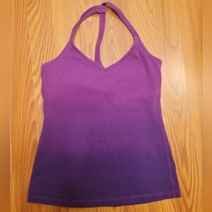 Lululemon Women's Racerback Tank Top Sz 4 Purple Gradient/Ombre Shelf Bra